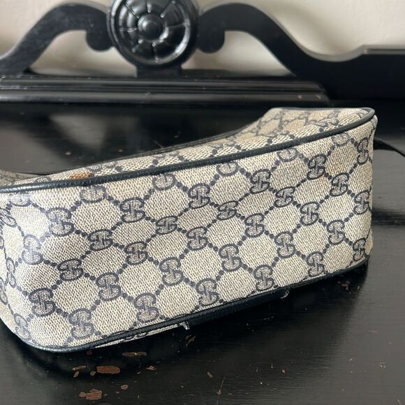 Authentic Vintage GUCCI Ophidia Navy Monogram Canvas Leather Crossbody Bag - Picture 11 of 16